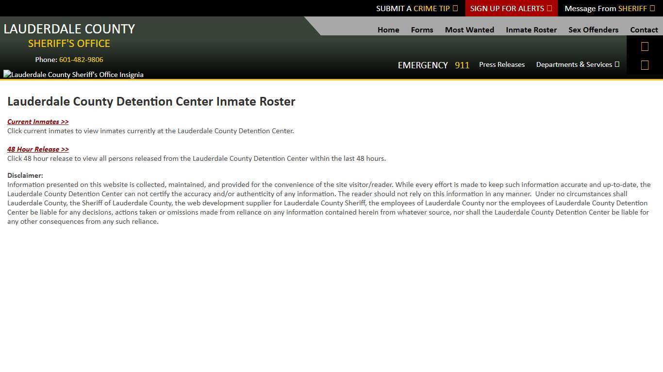 Roster Choose - Lauderdale County Sheriff